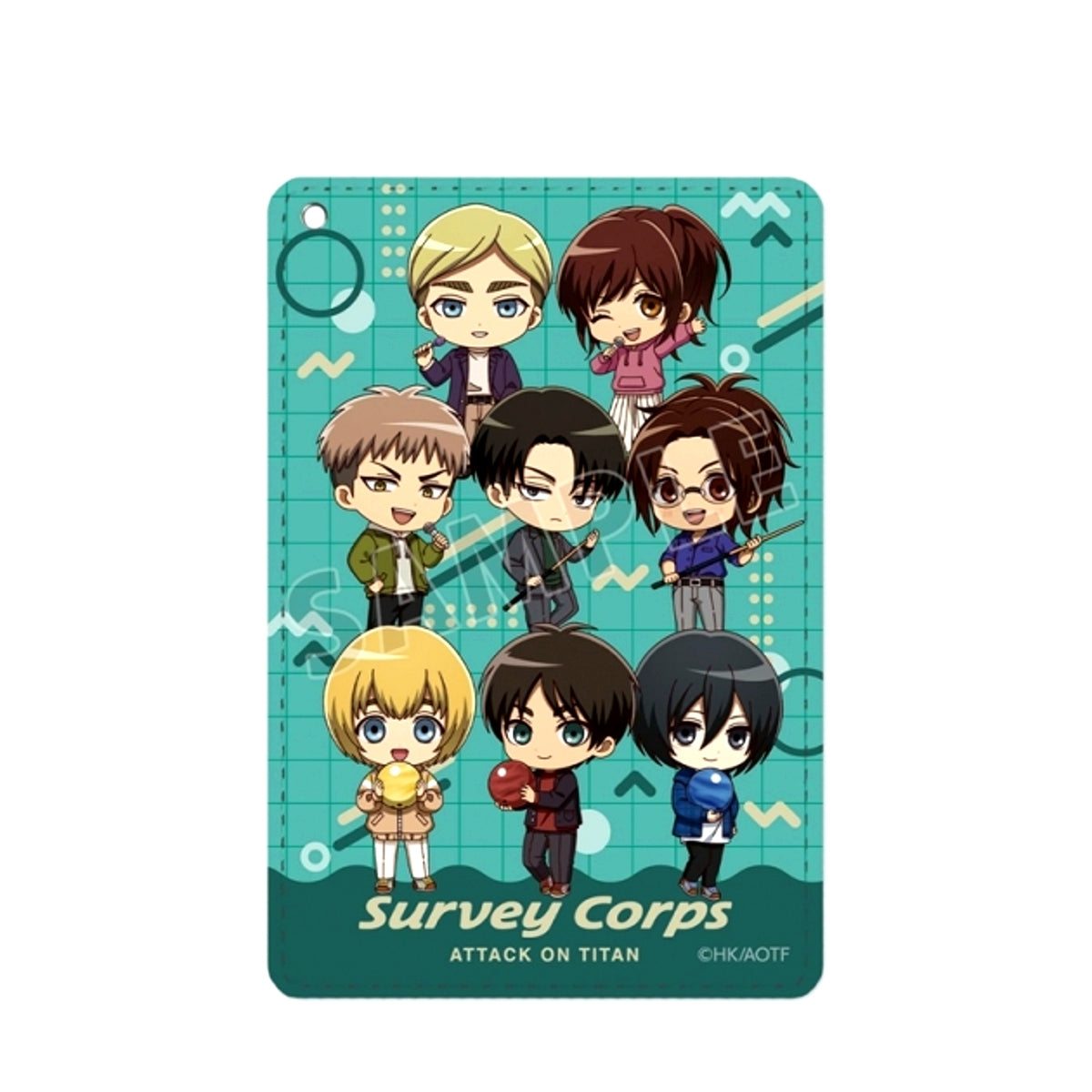 TV Anime Attack on Titan Group Chibi Character Activity ver. 1 Pocket Pass Case (Reissue) [NEW]