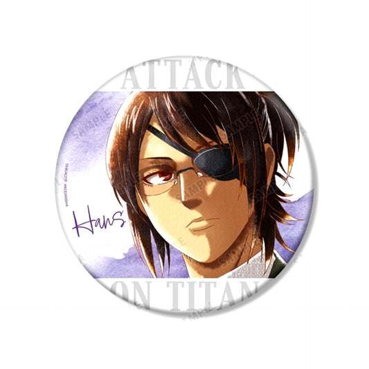TV Anime Attack on Titan Hange Ani-Art aqua label BIG Button Goods - Badge Resale [NEW]