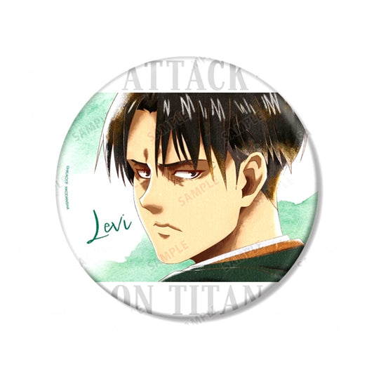 TV Anime Attack on Titan Levi Ani-Art aqua label BIG Button Goods - Badge Resale [NEW]