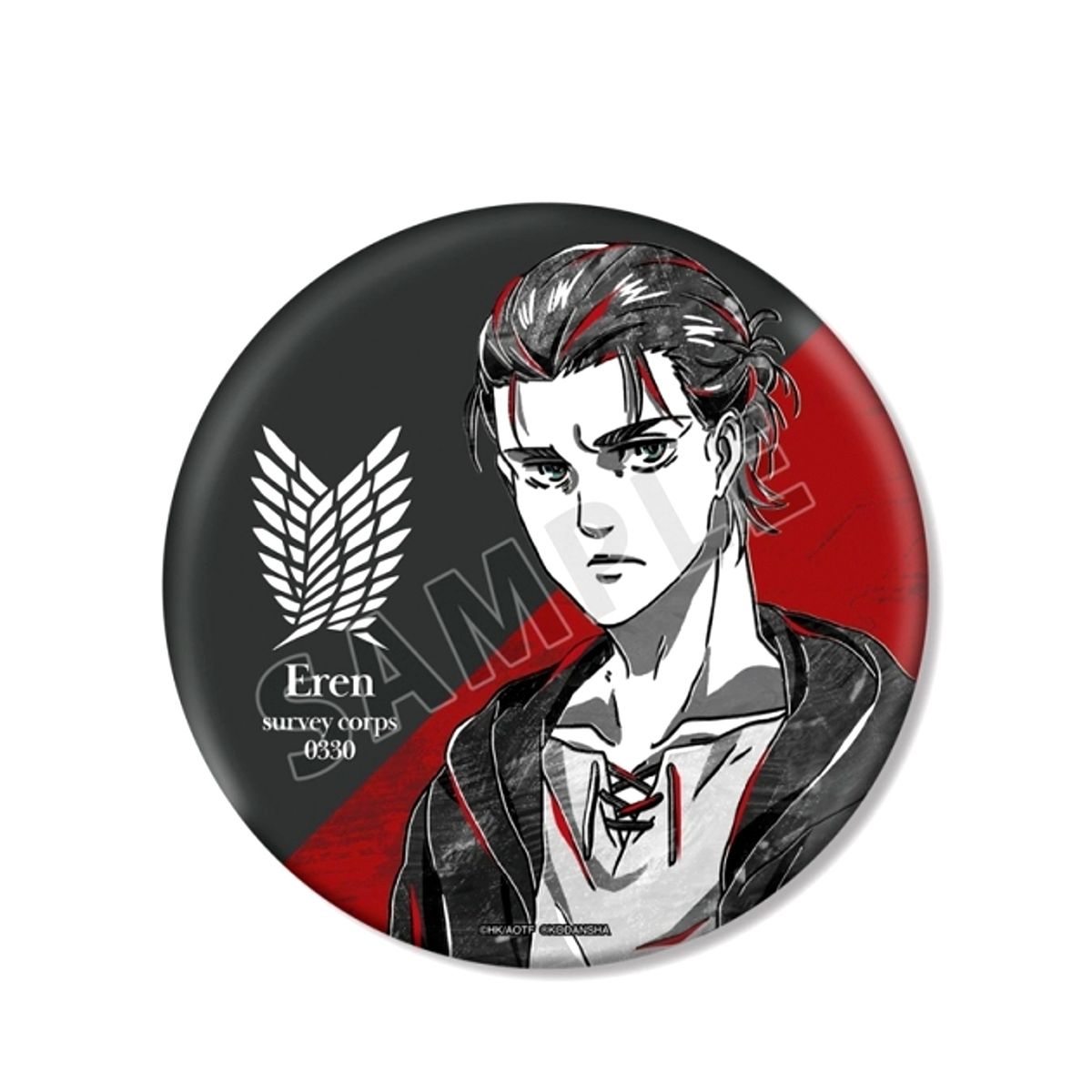 TV Anime Attack on Titan Ellen Ani-Art BLACK LABEL BIG Button Goods - Badge Resale [NEW]