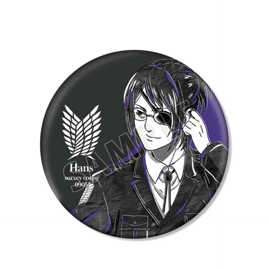 TV Anime Attack on Titan Hange Ani-Art BLACK LABEL BIG Button Goods - Badge Resale [NEW]