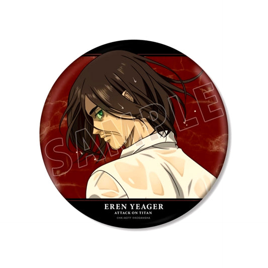 TV Anime Attack on Titan Newly Drawn Illustration Eren Fighting Back ver. BIG Can Badge (Reissue) [NEW]