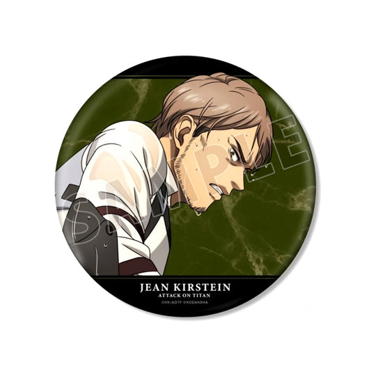 TV Anime Attack on Titan Newly Drawn Illustration Jean Fighting Back ver. BIG Can Badge (Reissue) [NEW]