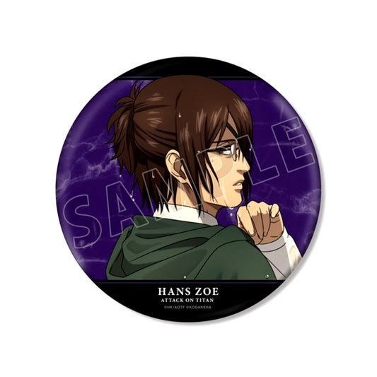TV Anime Attack on Titan Newly Drawn Illustration Hange Fighting Back ver. BIG Can Badge (Reissue) [NEW]