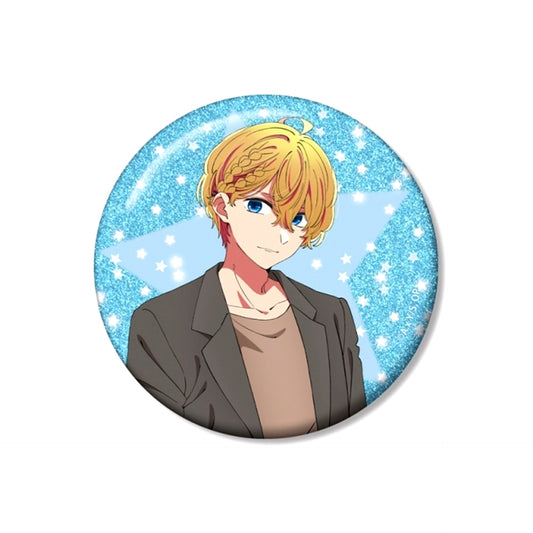 Aqua 75mm Glitter Button Goods - Badge Oshi No Ko Resale [NEW]