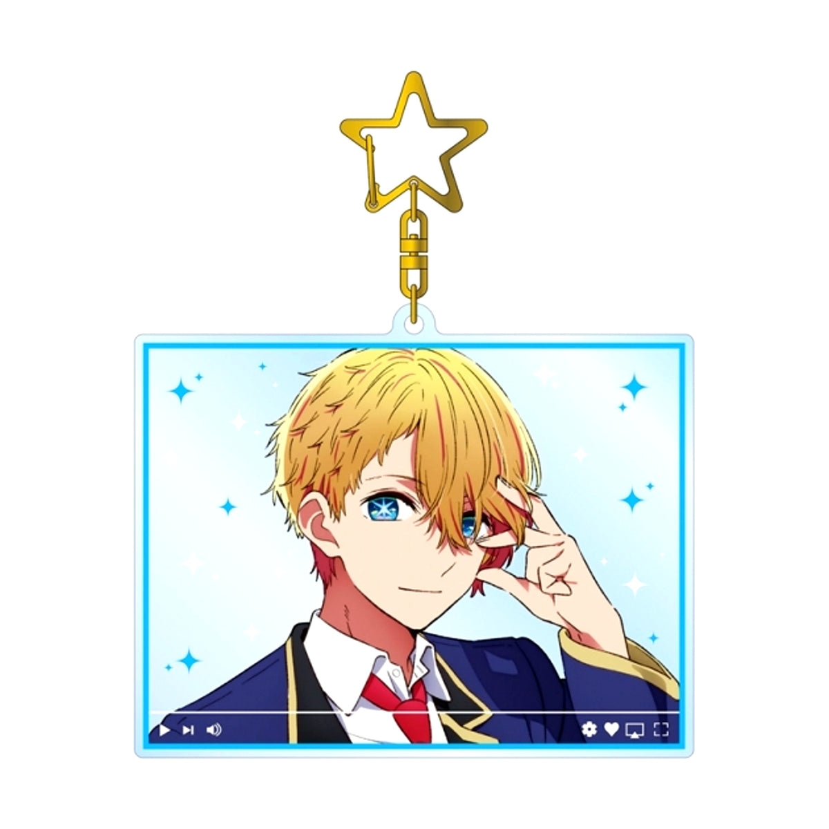 Oshi no Ko Aqua Livestream Style BIG Acrylic Keychain (Reissue) [NEW]