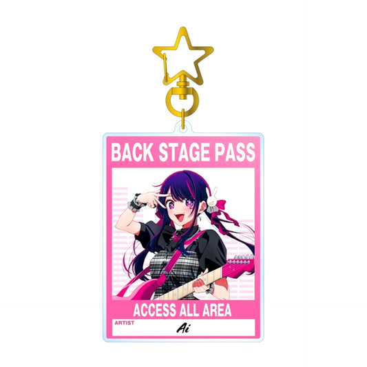 Newly Drawn Ai Rock Band ver. BIG Acrylic Keychain Goods - Keychain Oshi No Ko Resale [NEW]