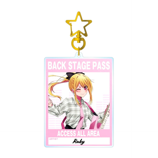 Newly Drawn Ruby Rock Band ver. BIG Acrylic Keychain Goods - Keychain Oshi No Ko Resale [NEW]