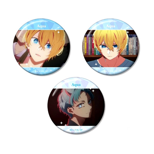 Oshi No Ko Aqua Scene Photo Can Badge Set of 3 (Reissue) [NEW]