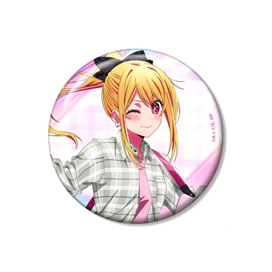 Newly Drawn Ruby Rock Band ver. 75mm Aurora Button Goods - Badge Oshi No Ko Resale [NEW]