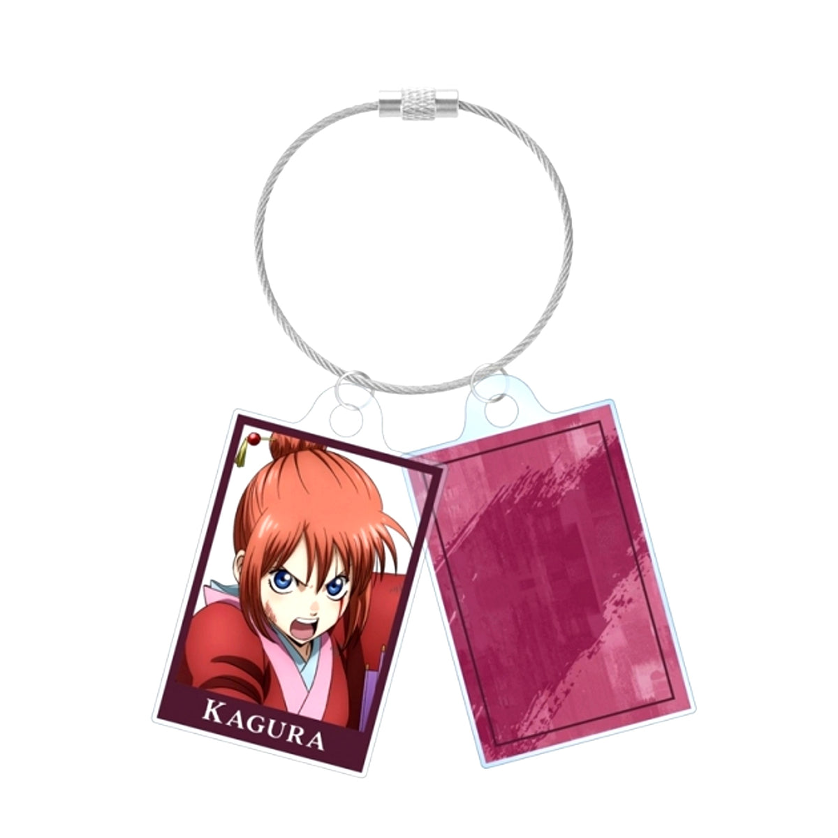 Gintama: Yoshiwara in Flames Newly Drawn Kagura Into Battle ver. Double Wire Acrylic Keychain (Reissue) [NEW]