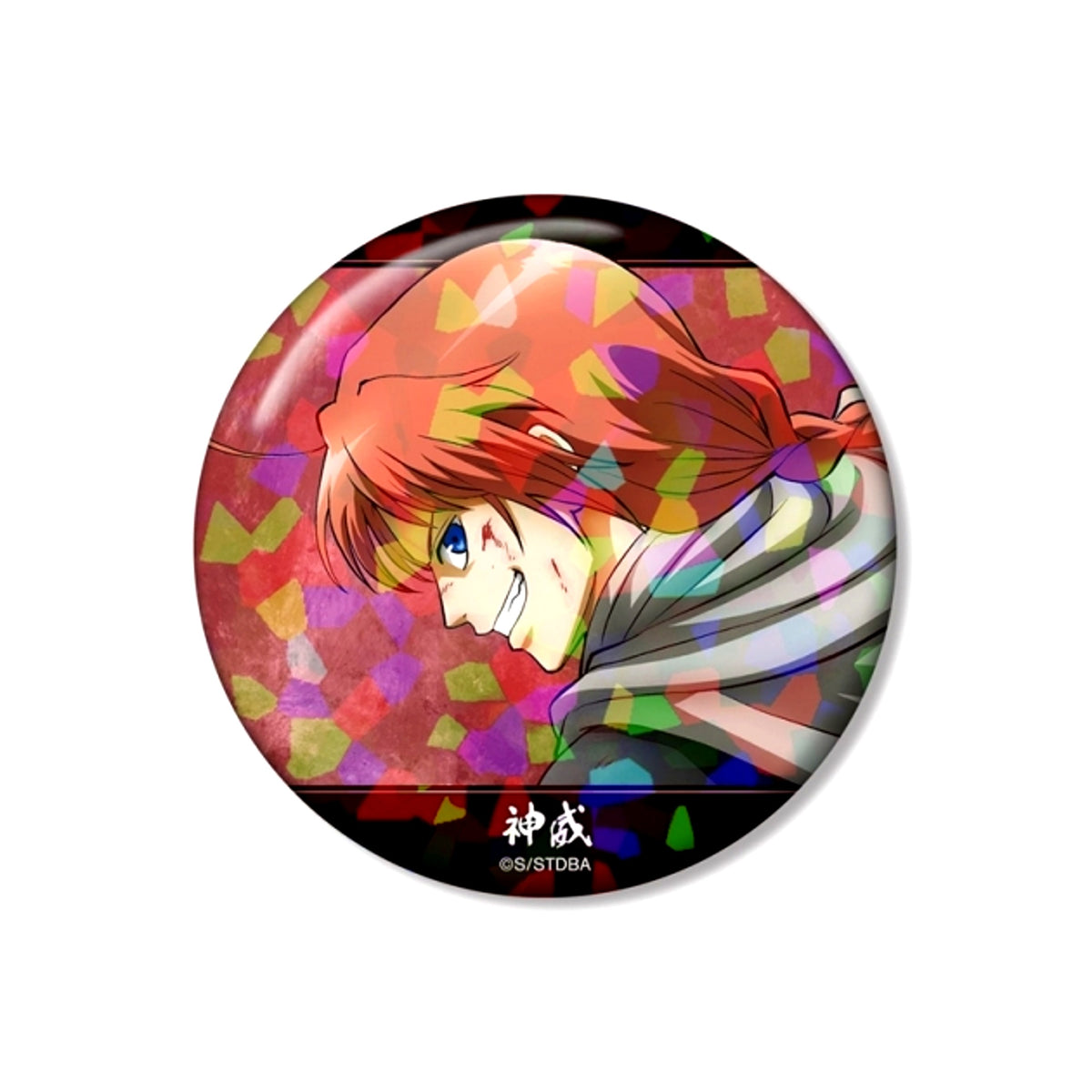 Gintama Newly Drawn Kamui Fighting Back ver. Vol.2 Hologram 75mm Can Badge (Reissue) [NEW]