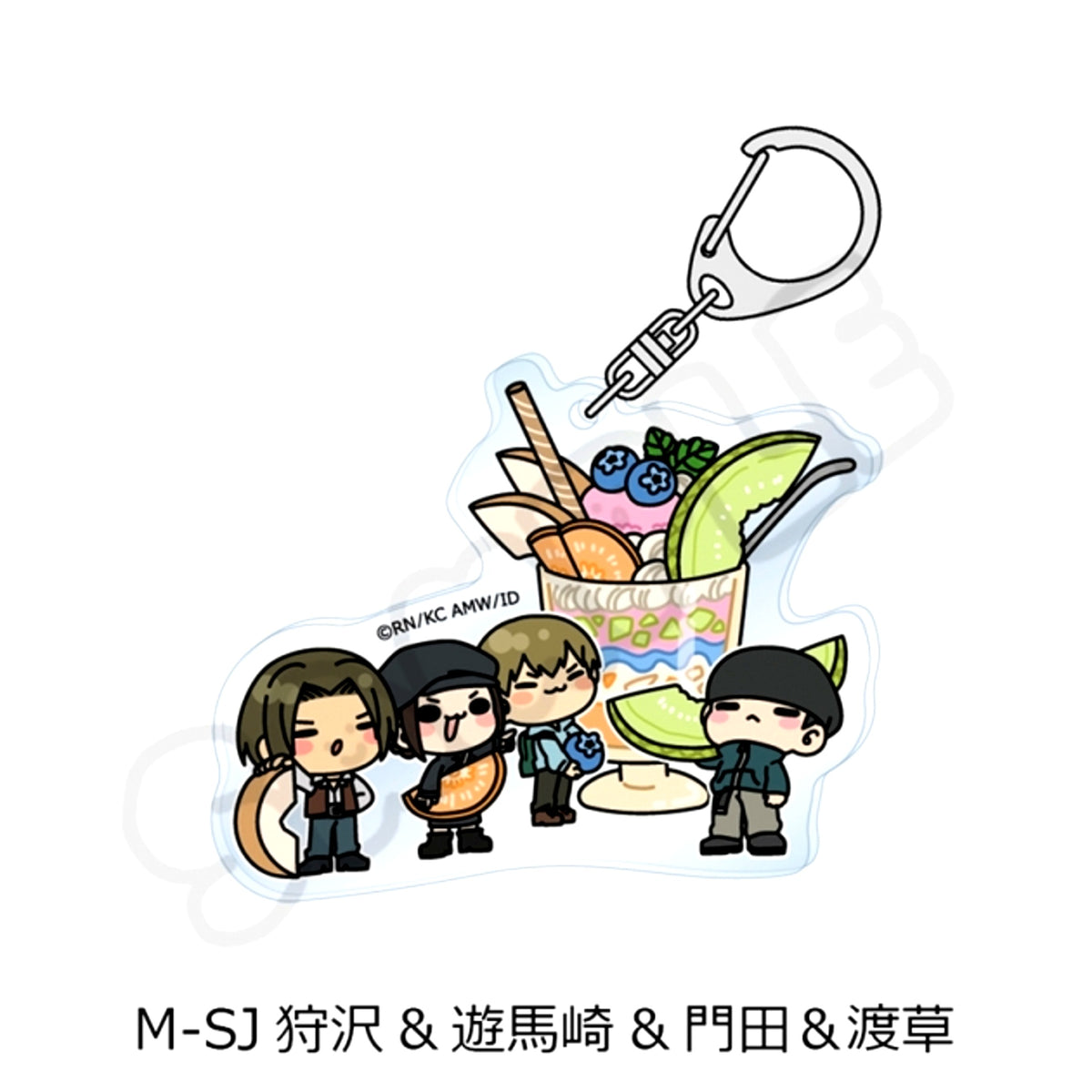 TV Anime Durarara!!x2 Vol.2 Acrylic Keychain M-SJ (Karisawa & Yumasaki & Kadota & Togusa) [NEW]