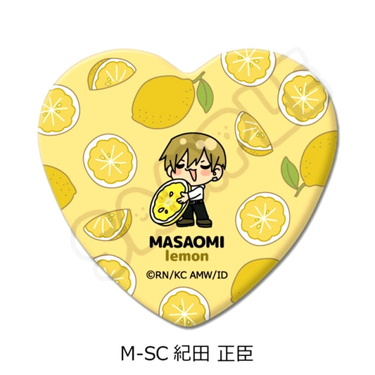 TV Anime Durarara!!x2 Vol.2 Heart-Shaped Can Badge M-SC (Masaomi Kida) [NEW]