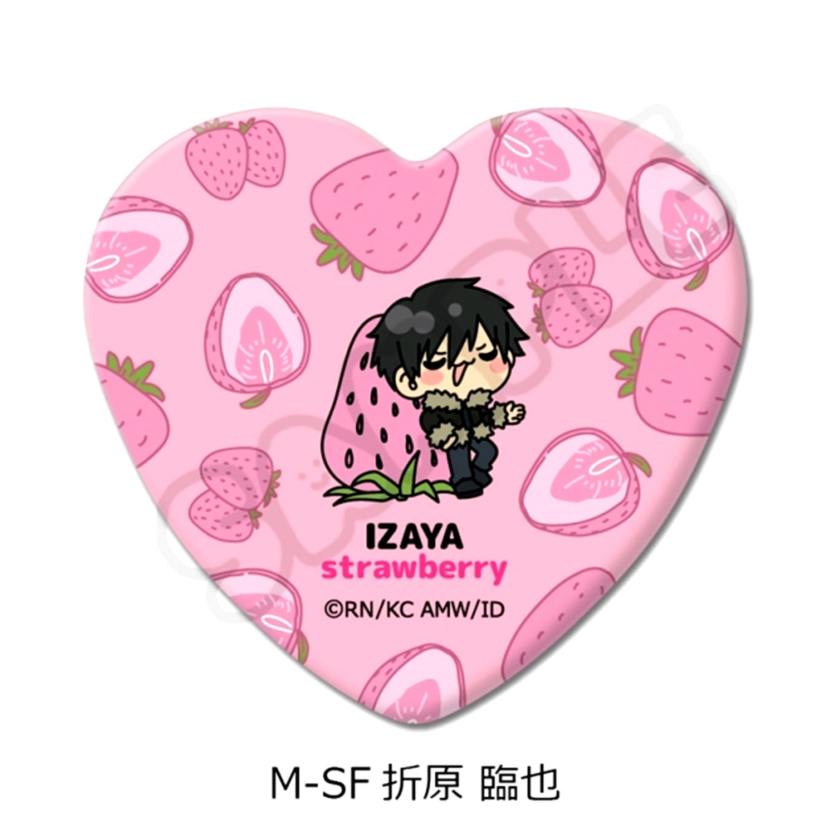 TV Anime Durarara!!x2 Vol.2 Heart-Shaped Can Badge M-SF (Izaya Orihara) [NEW]