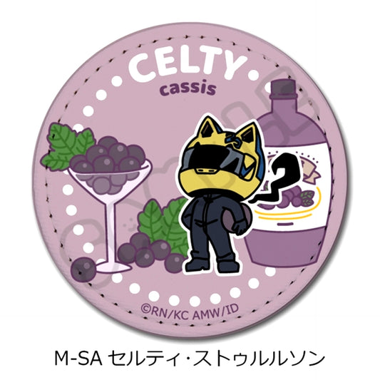TV Anime Durarara!!x2 Vol.2 Leather Badge (Round) M-SA (Celty Sturluson) [NEW]