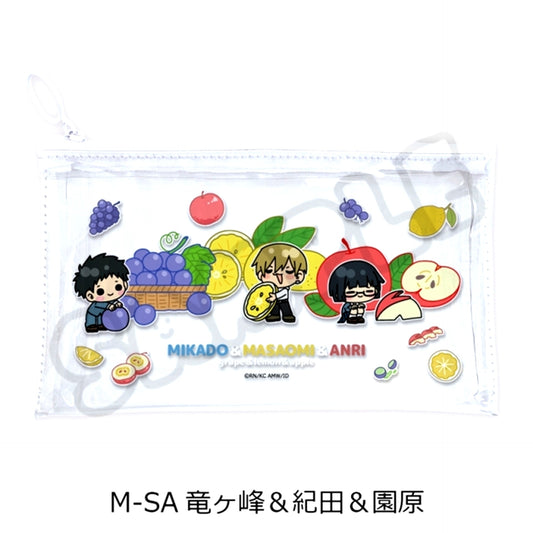 TV Anime Durarara!!x2 Vol.2 Flat Clear Pouch M-SA (Ryugamine & Kida & Sonohara) [NEW]