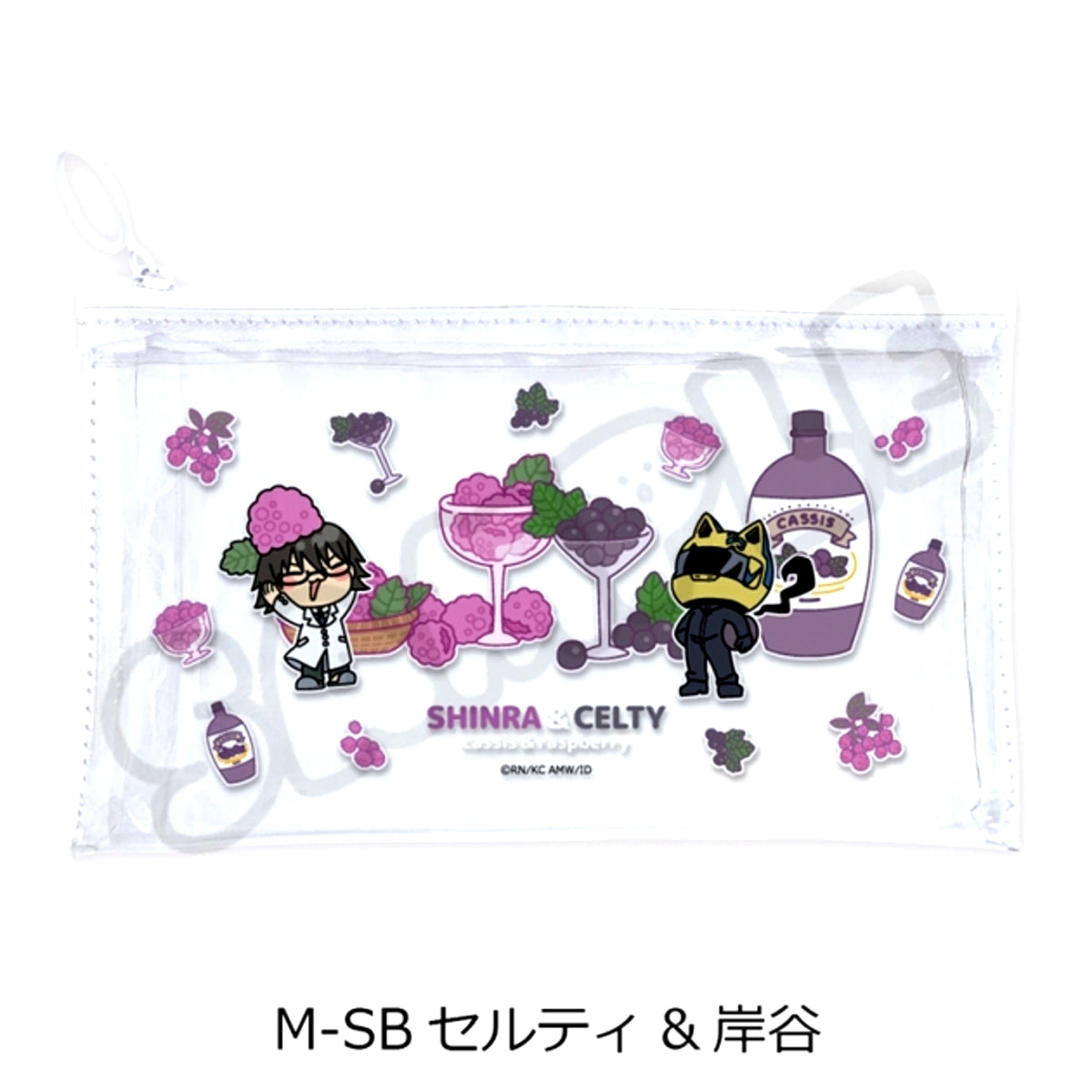 TV Anime Durarara!!x2 Vol.2 Flat Clear Pouch M-SB (Celty & Kishitani) [NEW]