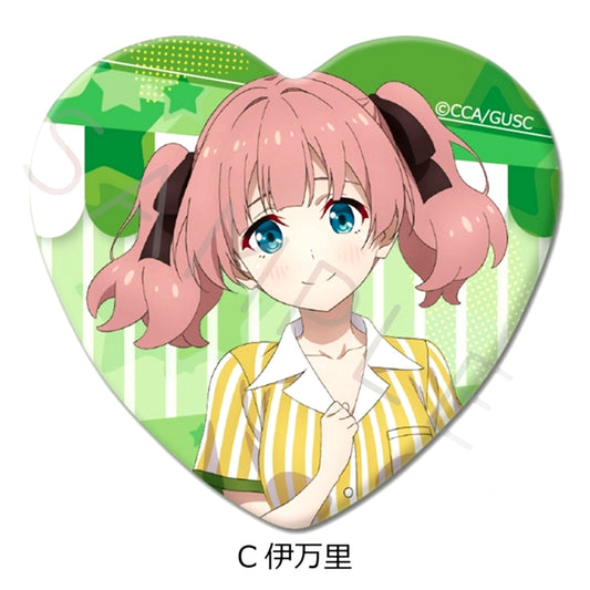 Grow Up Show: Sunflower Circus Heart-Shaped Can Badge C (Imari) [NEW]