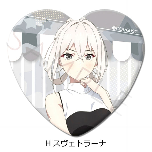 Grow Up Show: Sunflower Circus Heart-Shaped Can Badge H (Svetlana) [NEW]