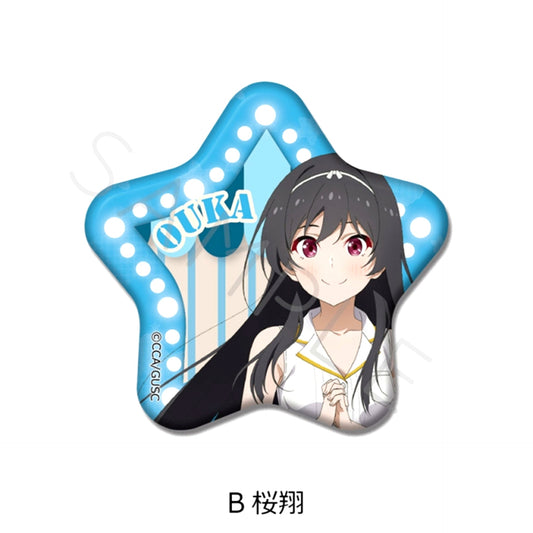 Grow Up Show: Sunflower Circus Star-Shaped Can Badge B (Ouka) [NEW]