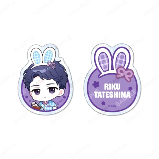 Break My Case Acrylic Badge Set HOP'N Diner Riku Tateshina [NEW]