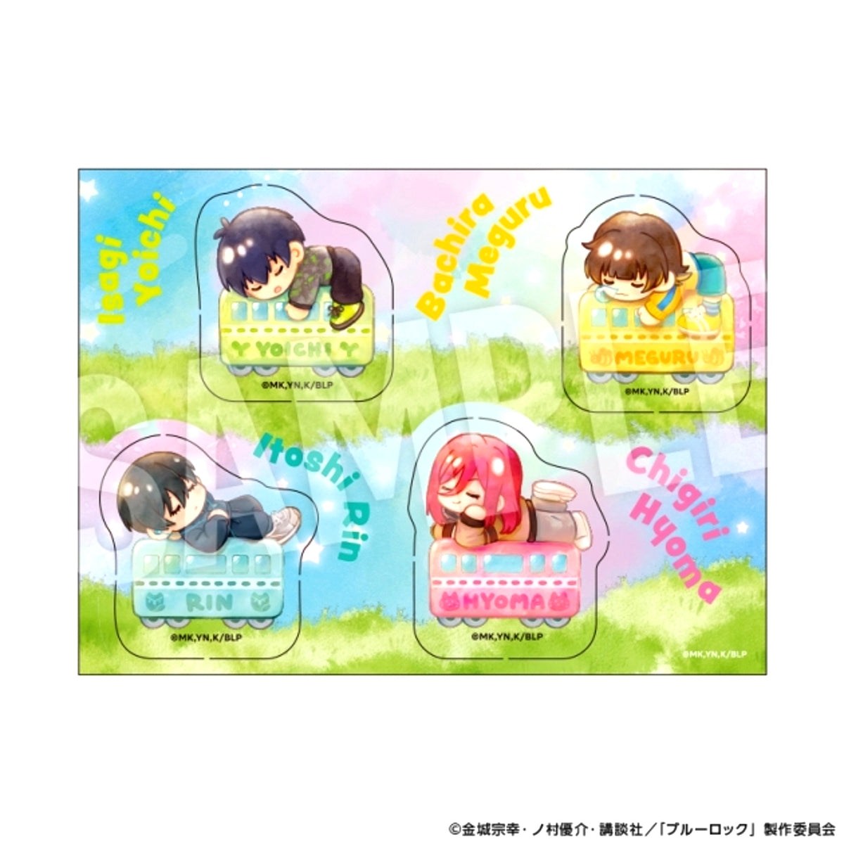 Blue Lock Magnet Sheet 4-Type Set A Dozing Deformed (Isagi / Itoshi / Bachira / Chigiri) [NEW]