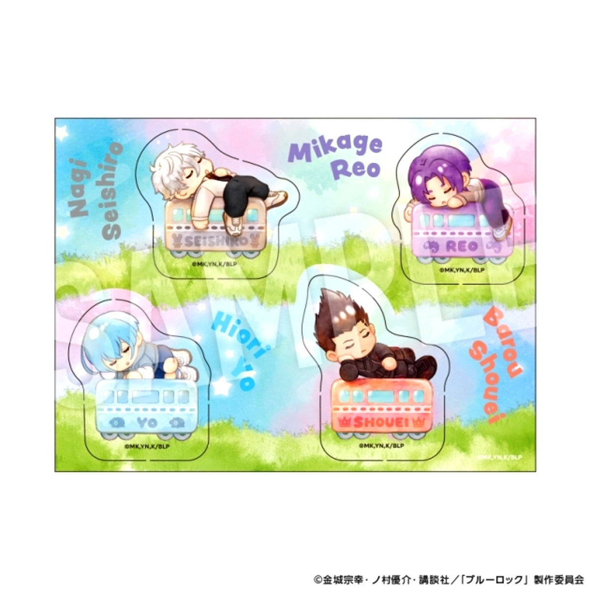 Blue Lock Magnet Sheet 4-Type Set B Dozing Deformed (Nagi / Mikage / Barou / Hiori) [NEW]