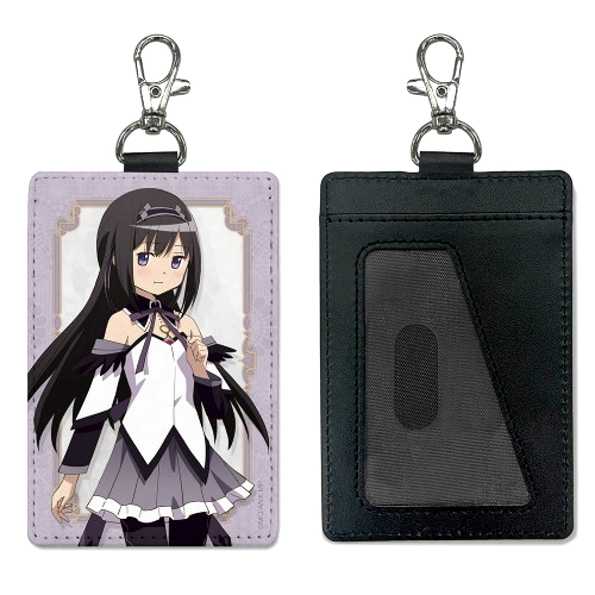 Puella Magi Madoka Magica The Movie -Walpurgisnacht: Rising- Homura Akemi Pass Case (with Snap Hook) [NEW]