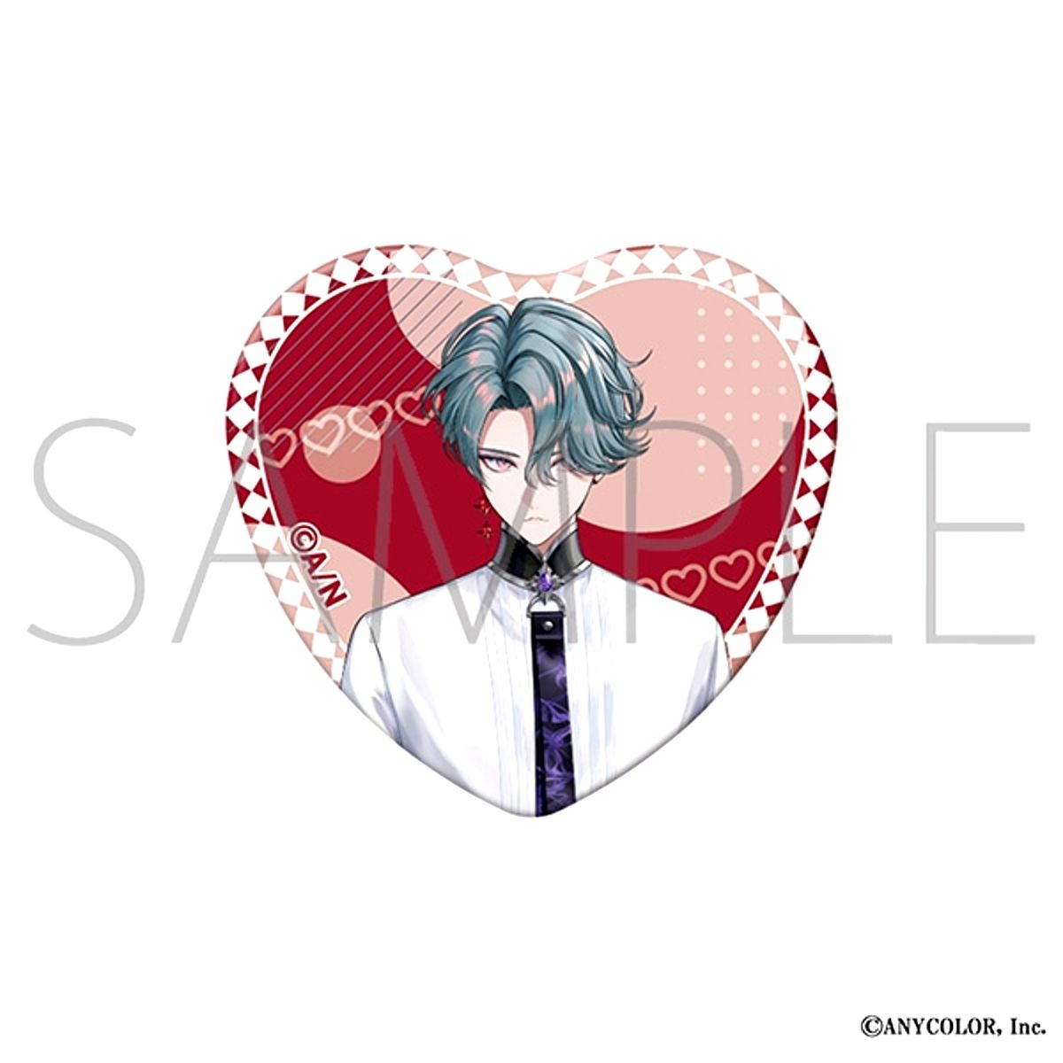 NIJISANJI EN Heart Button /Freodore Goods - Badge [NEW]
