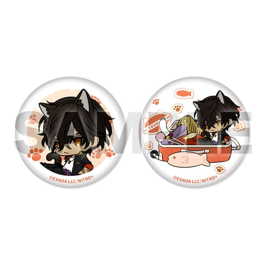 Touken Ranbu ONLINE Touneko Danshi Button Set 004: Okurikara Hiromitsu Tiger Bell ver. Goods - Badge [NEW]