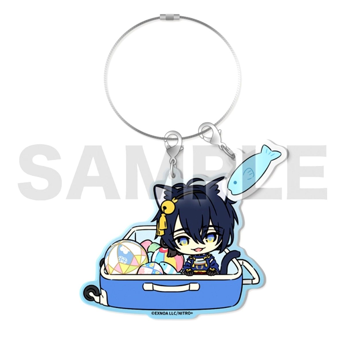 Touken Ranbu ONLINE Touneko Danshi Keychain 001: Mikazuki Munechika Tiger Bell ver. Goods - Keychain [NEW]