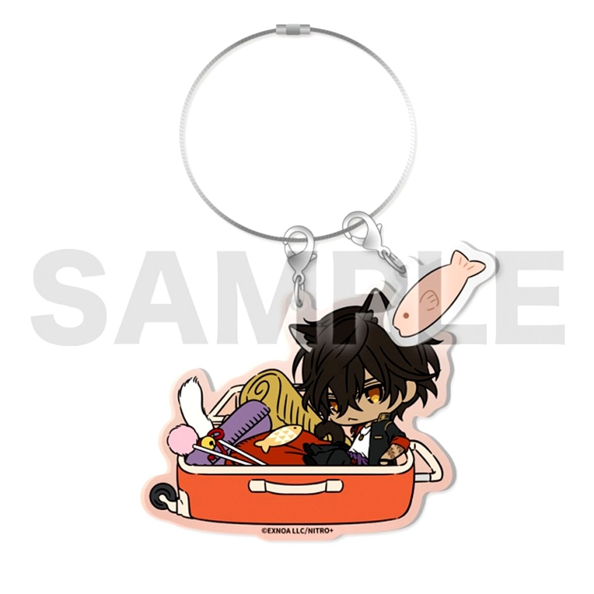 Touken Ranbu ONLINE Touneko Danshi Keychain 004: Okurikara Hiromitsu Tiger Bell ver. Goods - Keychain [NEW]
