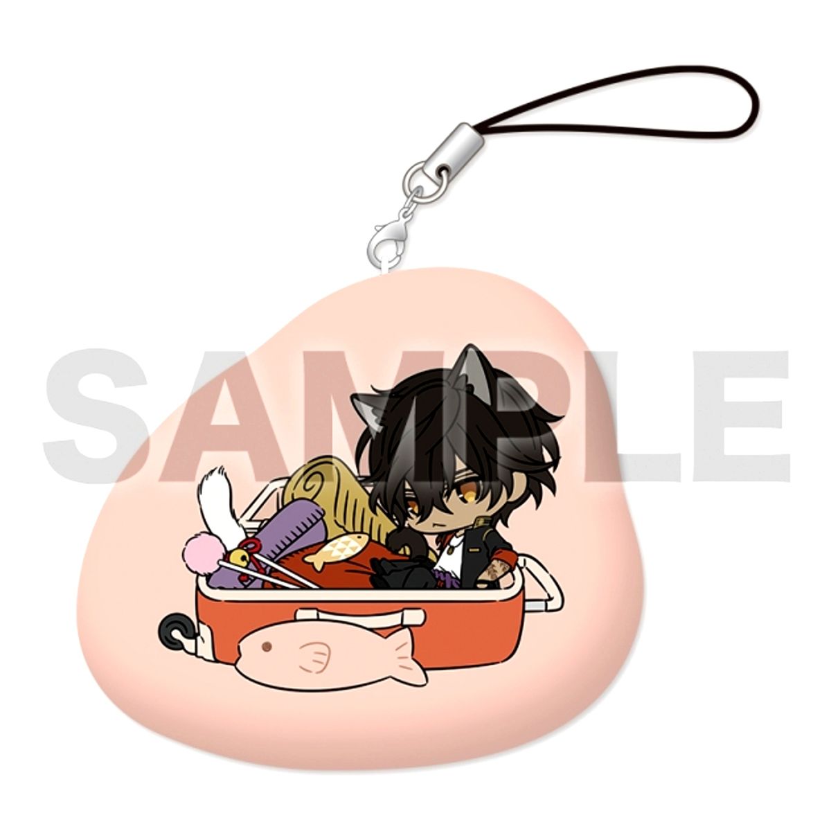 Touken Ranbu ONLINE Touneko Danshi Cushion Strap 004: Okurikara Hiromitsu Tiger Bell ver. Goods - Strap [NEW]