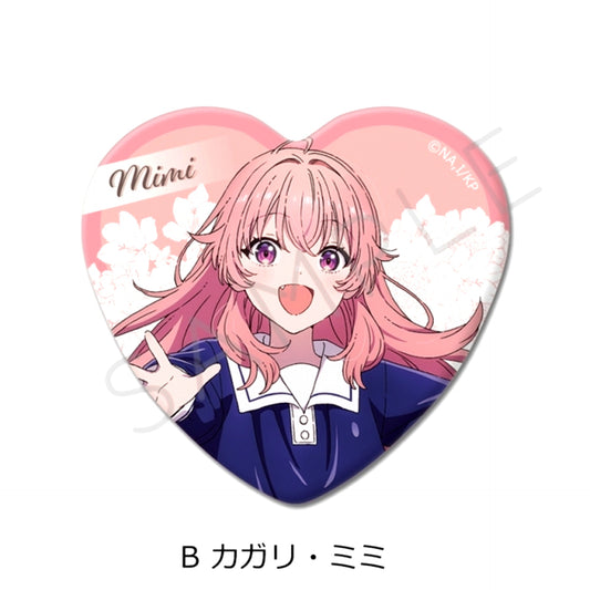 TV Anime I Want to Love You Till Your Dying Day Heart-Shaped Can Badge B (Mimi Kagari) [NEW]