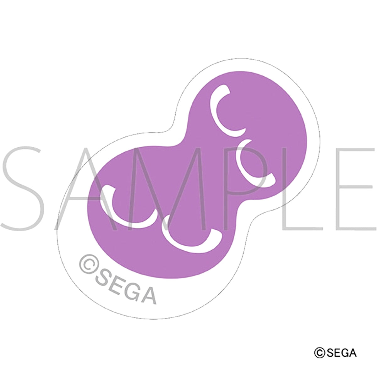 Puyo Puyo Embroidered Patch Sticker / Purple Puyo [NEW]