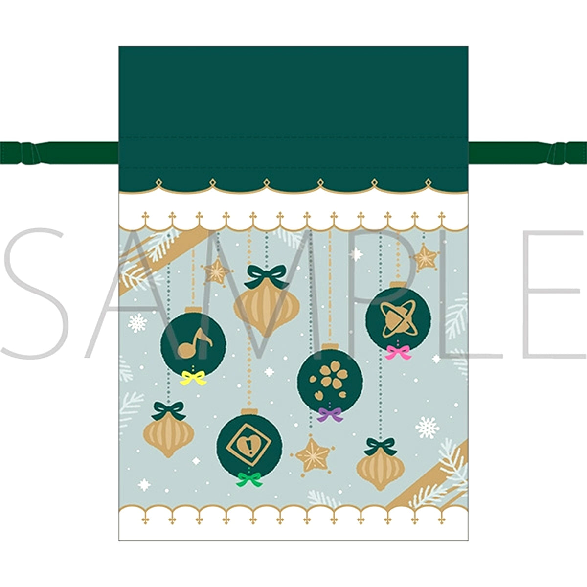 THE IDOLM@STER SideM Gift Bag Style Ribbon Drawstring Pouch / Green M Fes 2026 [NEW]