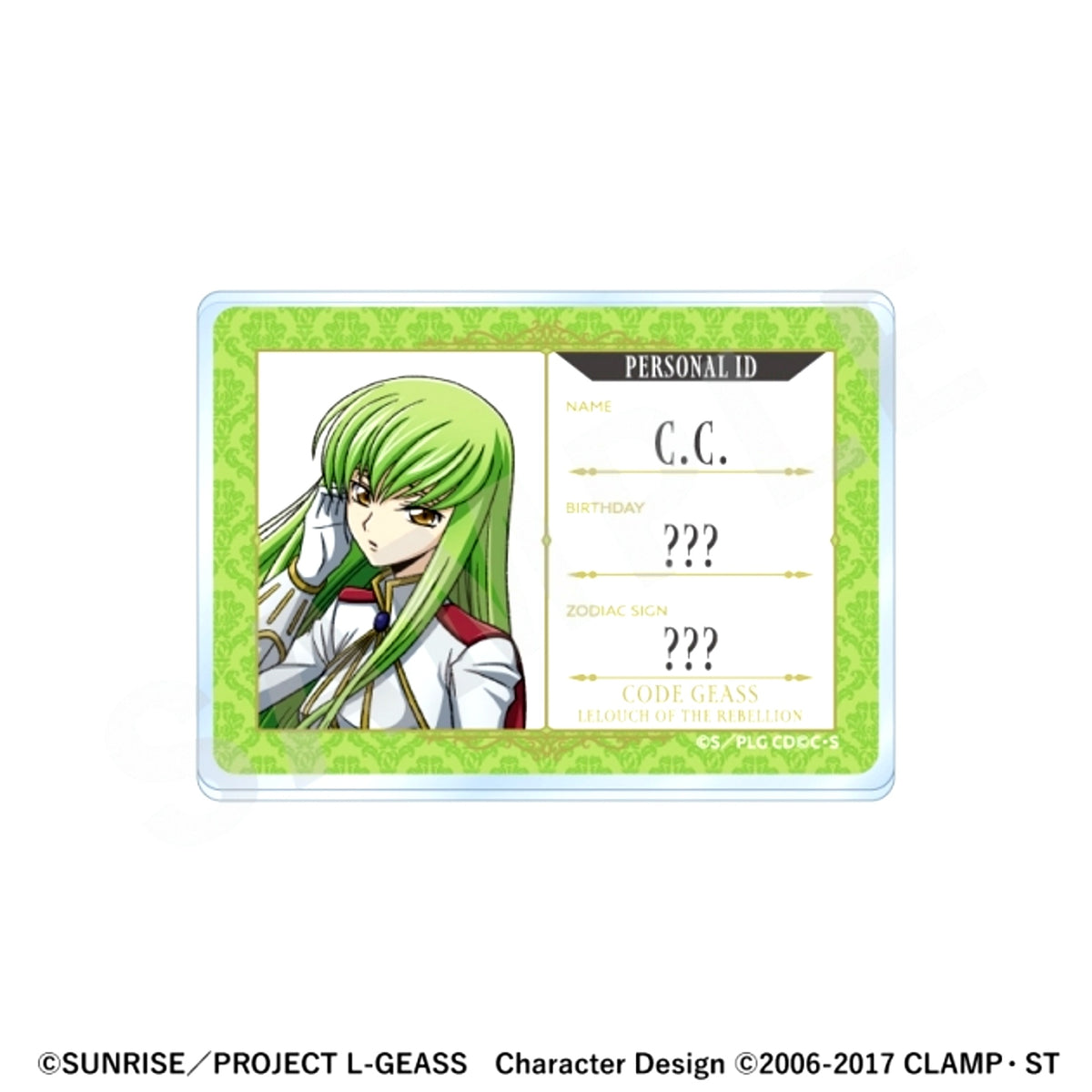 Code Geass: Lelouch of the Rebellion Name Badge (C.C.) [NEW]