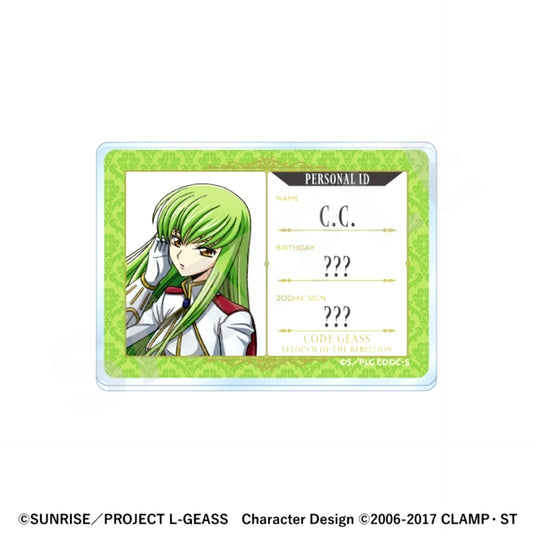 Code Geass: Lelouch of the Rebellion Name Badge (C.C.) [NEW]