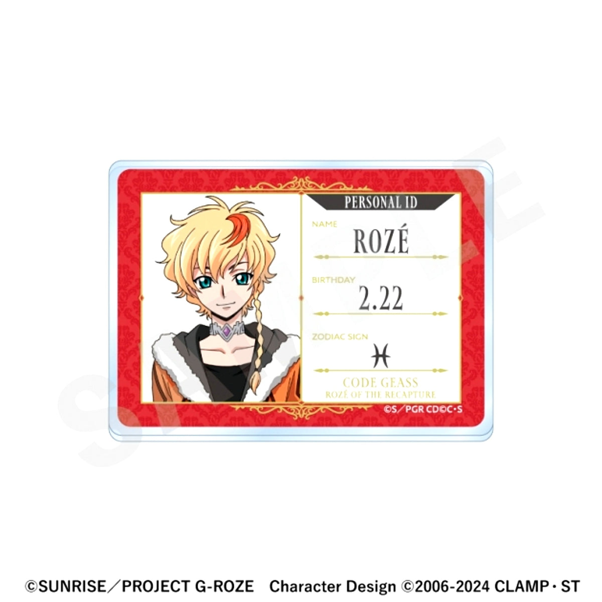 Code Geass: Roze of the Recapture Name Badge (Roze) [NEW]