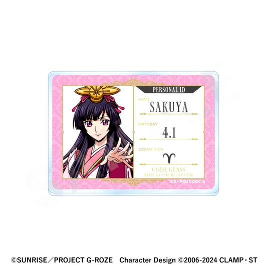 Code Geass: Roze of the Recapture Name Badge (Sakuya) [NEW]