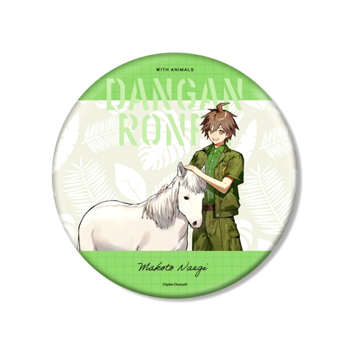 Danganronpa Series Illustrated by Tsubata Nozaki Makoto Naegi Zookeeper ver. BIG Can Badge [NEW]