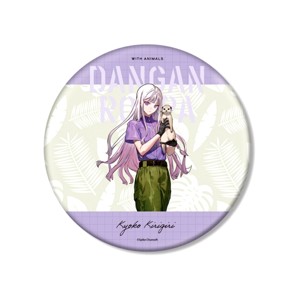 Danganronpa Series Illustrated by Tsubata Nozaki Kyoko Kirigiri Zookeeper ver. BIG Can Badge [NEW]