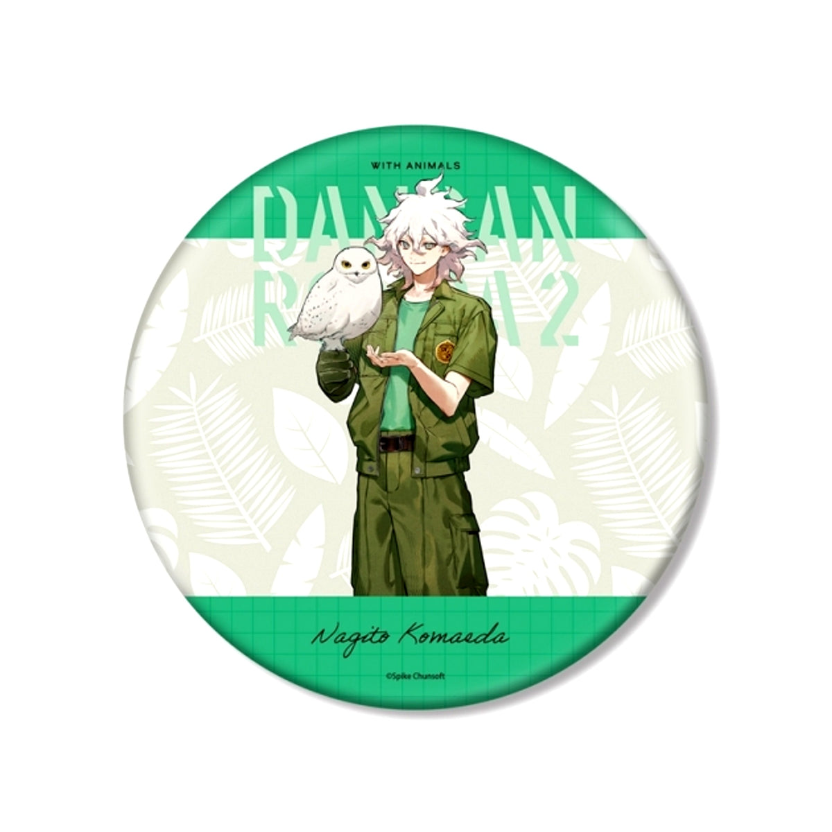 Danganronpa Series Illustration by Tsubata Nozaki Nagito Komaeda Zookeeper ver. BIG Can Badge [NEW]
