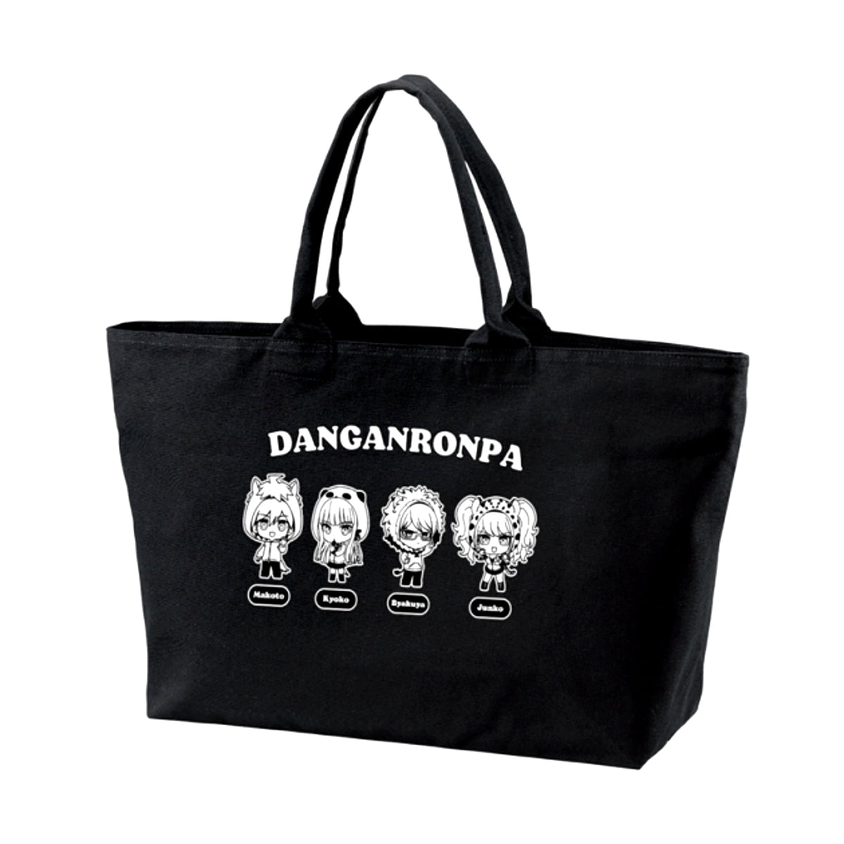 Danganronpa Series Makoto Naegi & Kyoko Kirigiri & Byakuya Togami & Junko Enoshima Chibi Character Animal Hoodie ver. BIG Zip Tote Bag [NEW]