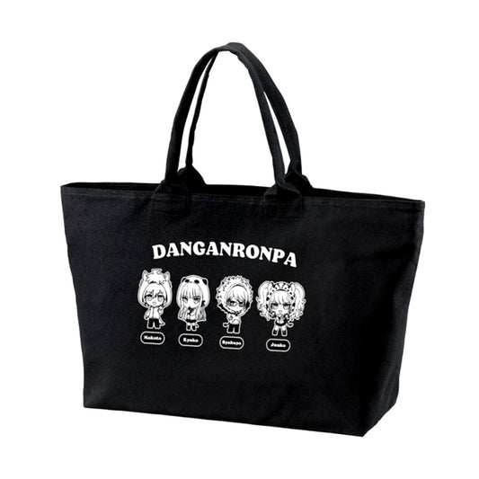 Danganronpa Series Makoto Naegi & Kyoko Kirigiri & Byakuya Togami & Junko Enoshima Chibi Character Animal Hoodie ver. BIG Zip Tote Bag [NEW]