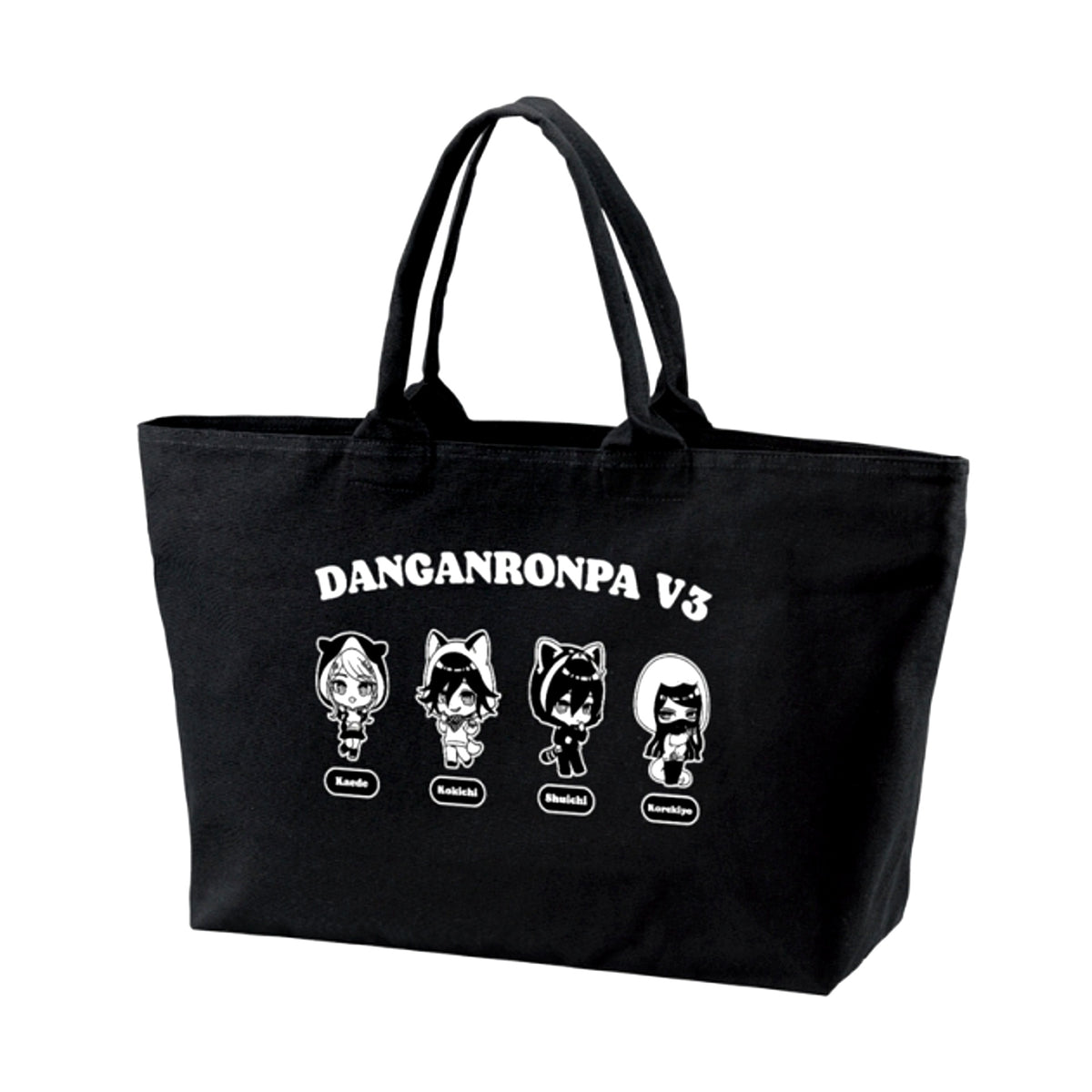 Danganronpa Series Kaede Akamatsu & Kokichi Oma & Shuichi Saihara & Korekiyo Shinguji Chibi Character Animal Hoodie ver. BIG Zip Tote Bag [NEW]