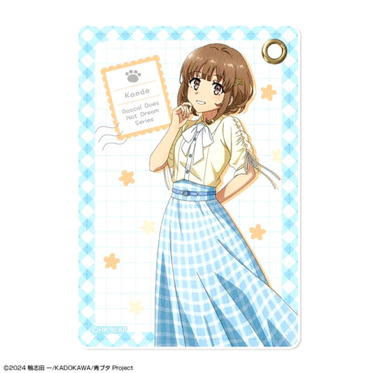 Rascal Does Not Dream Series Razor Pass case Design 05 (Kaede Azusagawa / Summer Check ver.) Goods - Pass case Newly Drawn Resale [NEW]