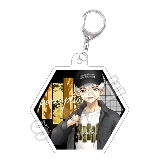 Dr.STONE Monotone Street Die Cut Acrylic Keychain Ukyo Saionji Goods - Keychain Resale [NEW]