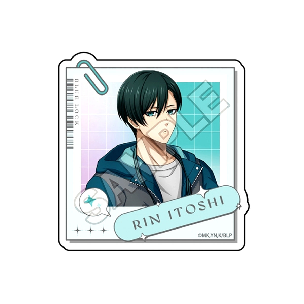 TV Anime Blue Lock Photographer Acrylic Badge Rin Itoshi (Reissue) [NEW]